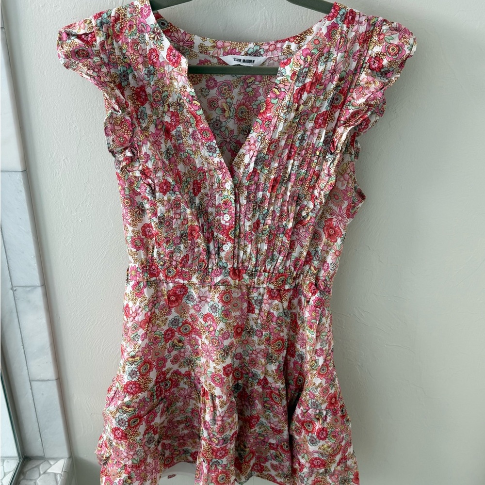 Steve Madden Floral Multicolor Blouse